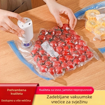 Debela vakuumska vrećica za hranu, očuvanje svježine, za hladnjak i zamrzivač, vrećica za vakuumsko zatvaranje povrća i namirnica