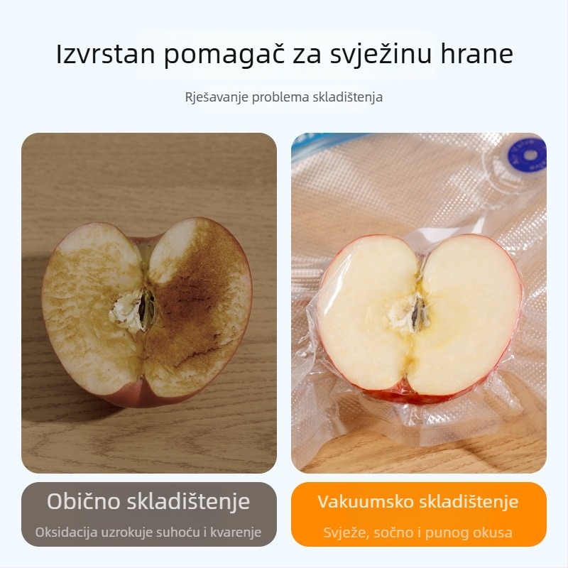 Debela vakuumska vrećica za hranu, očuvanje svježine, za hladnjak i zamrzivač, vrećica za vakuumsko zatvaranje povrća i namirnica