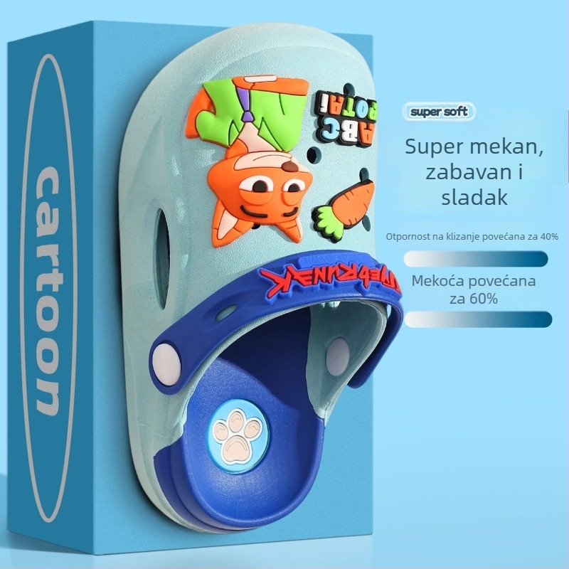 Tibin Djeca PVC papuče s mekanom podlogom, protuklizne, zatvoren prst, sandale za plažu