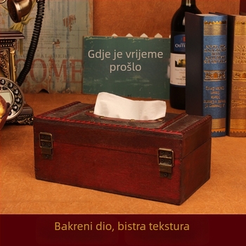 Drvena kutija za maramice i pohranu salveta, stolni držač salveta, dizajn novog kineskog stila, za dom i kafić