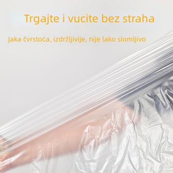 Hotelske vrećice za otpad za gostinjske sobe, jednokratne prozirne vreće za smeće, ojačane, s ravnim otvorom, za komercijalnu upotrebu