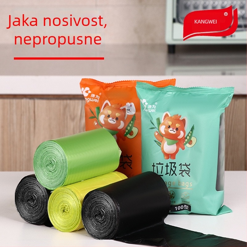Velike vrećice za smeće u roli za kućnu upotrebu, crne plastične vrećice za kuhinju i dom učenika, debele vrećice za čišćenje