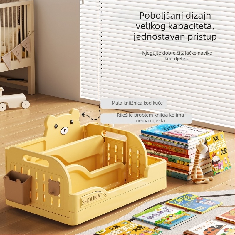 Desktop organizator za dječje slikovnice i igračke s perforiranim panelom