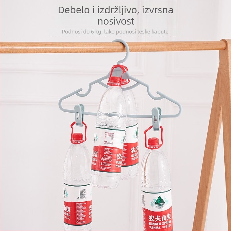 Protuklizna vješalica za Hanfu s ugrađenim klipsom, plastična kućna vješalica za odjeću (set od 5)