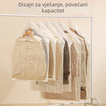 Vješalna vakuumska kompresijska vrećica za odjeću za spavaću sobu, prašinu zaštitna navlaka za kapute s perjem, proširena vrećica za skladištenje kaputa od perja