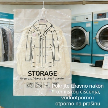 Vješalna vakuumska kompresijska vrećica za odjeću za spavaću sobu, prašinu zaštitna navlaka za kapute s perjem, proširena vrećica za skladištenje kaputa od perja