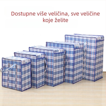Kockasta PP tkanena torba za odlaganje odjeće i sitnica – velika kapacitetska torba za preseljenje i pakiranje