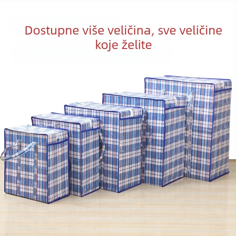 Kockasta PP tkanena torba za odlaganje odjeće i sitnica – velika kapacitetska torba za preseljenje i pakiranje