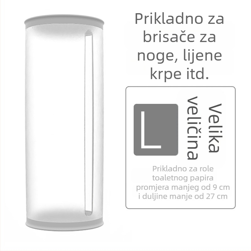 Zidni držač toaletnog papira bez jezgre s kutijom za papir, plastični