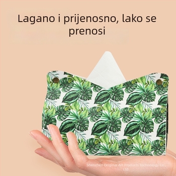 Kožni držač maramicama za stolni prostor i dnevnu sobu, minimalistički dizajn, vodootporan, višestruka upotreba, kućno skladištenje maramica