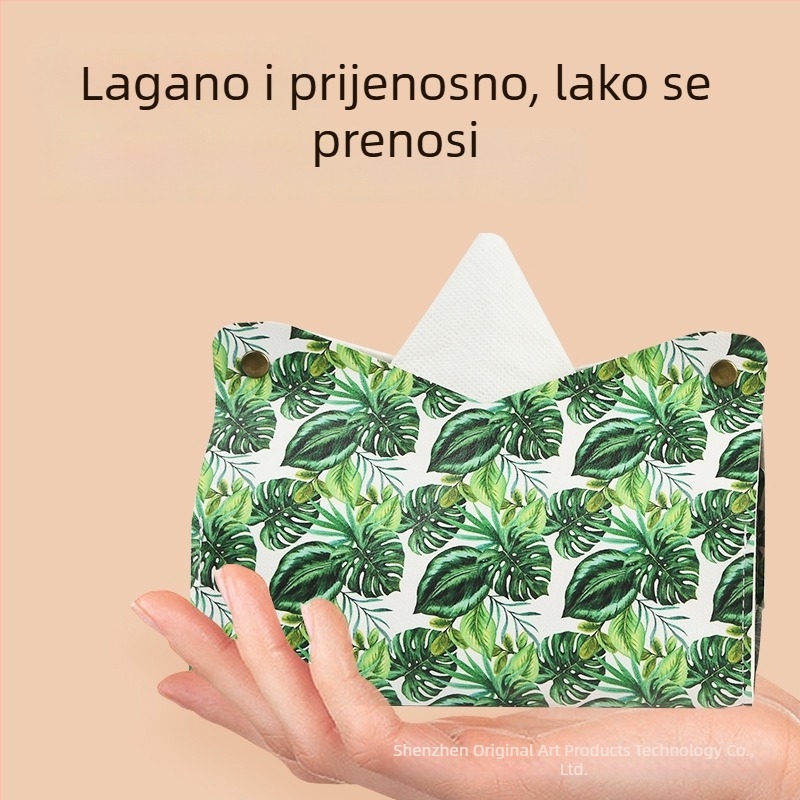 Kožni držač maramicama za stolni prostor i dnevnu sobu, minimalistički dizajn, vodootporan, višestruka upotreba, kućno skladištenje maramica