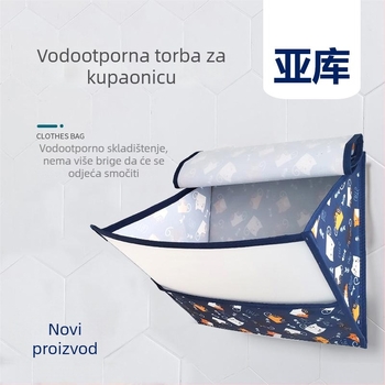Vodootporna viseća torba za kupaonicu za odjeću, zidna, sklopiva, bez bušenja