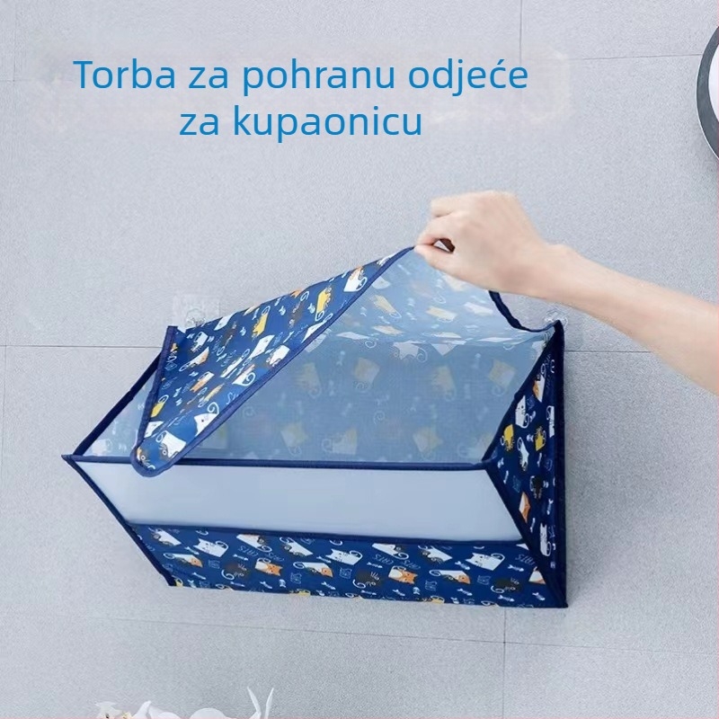 Vodootporna viseća torba za kupaonicu za odjeću, zidna, sklopiva, bez bušenja