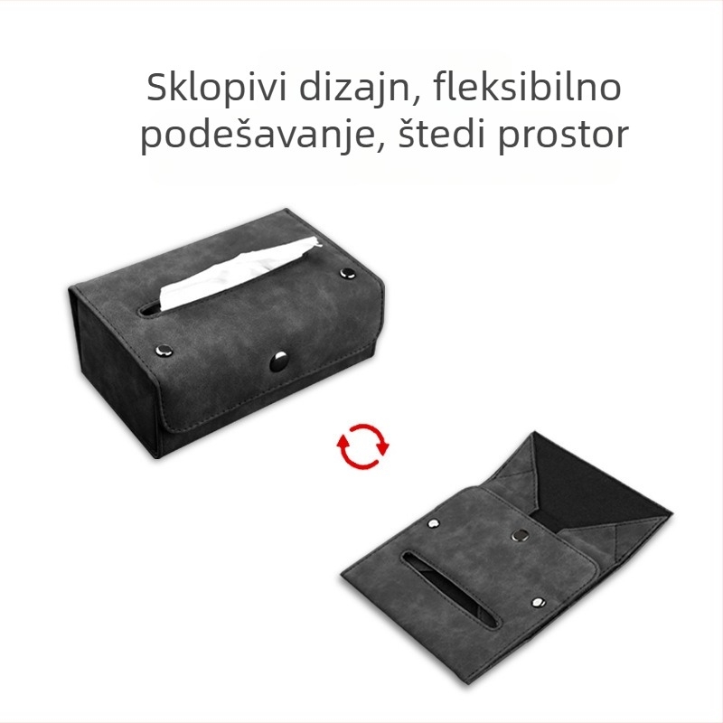 Držač maramicama od velura za auto s prilagođenim logom, kutija za maramice, unutarnji naslon za ruku, viseći tip