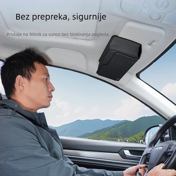 Kožna kutija za maramice u automobilu, viseća na sunčanom viziru