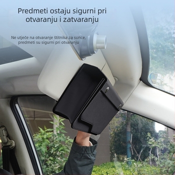 Kožna kutija za maramice u automobilu, viseća na sunčanom viziru