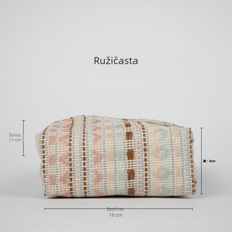 Teksturirana kutija za maramice, držač za maramice, navlaka za maramice, platnena torba za maramice za dnevni boravak, skandinavski stil skladištenja od platna