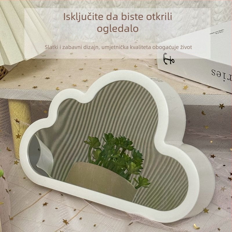 Cloud Tulip noćna svjetiljka – DIY ručna izrada, ogledni cvijetni ocean, ambijentalno osvjetljenje, stolni dekor, kreativan poklon