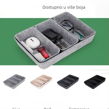 Organizator za stol s pretincima od netkanog materijala – kutija za pohranu nakita i donjeg rublja
