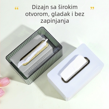 Prozirna stolna kutija za maramice za dnevni boravak, stol za kavu i blagovaonicu; moderna, višenamjenska, vodootporna