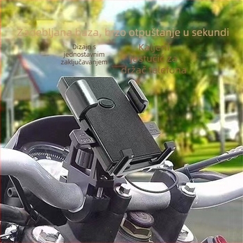 Univerzalni držač za telefon i navigaciju za električna vozila, motocikle i bicikle, s vijčanim učvršćenjem i dizajnom za ublažavanje vibracija