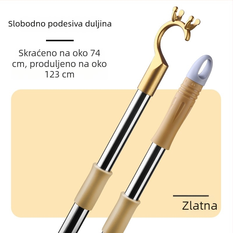 Nehrđajući čelični štap za odjeću s aluminijskim dijelom — teleskopska sušilica