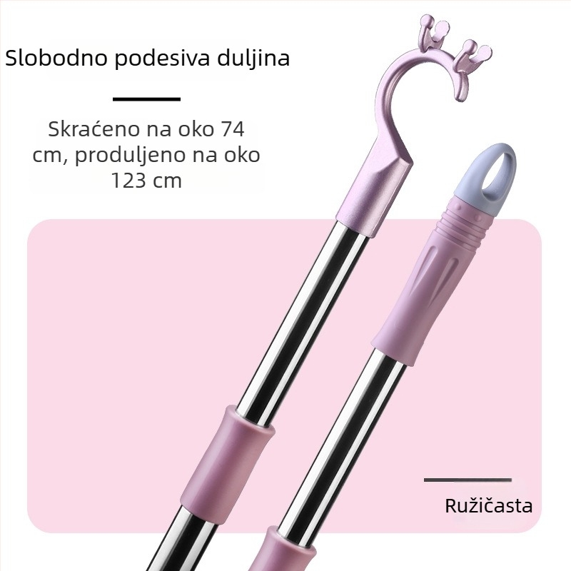 Nehrđajući čelični štap za odjeću s aluminijskim dijelom — teleskopska sušilica