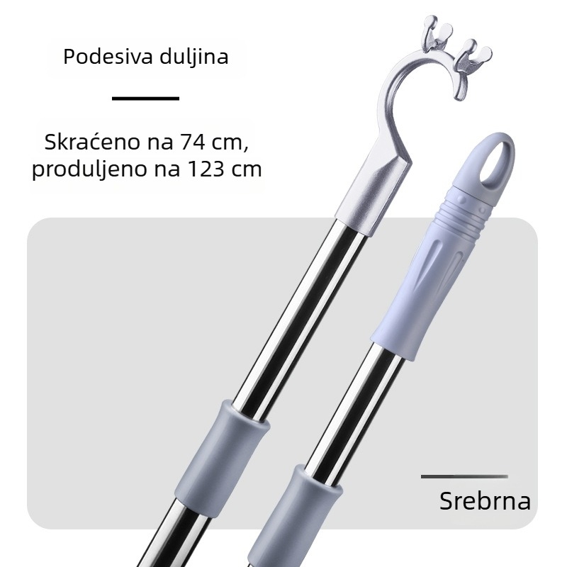 Nehrđajući čelični štap za odjeću s aluminijskim dijelom — teleskopska sušilica