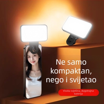 Py-11 Mini Klips Svjetlo za Laptop – Osvjetljenje za Video Pozive i Selfije, 3 Nijanse Boje, Džepne Veličine, Ugrađena Baterija