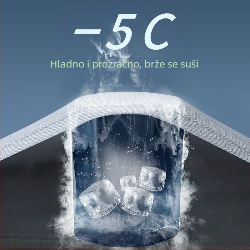Muška majica s dugim rukavima od ice silk materijala, lagana ljetna, brzo se suši, prozračna, zaštita od sunca, za trčanje na otvorenom i fitness