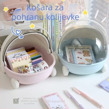Koš za pohranu velikog kapaciteta s preklopnim poklopcem za kolijevicu i igračke
