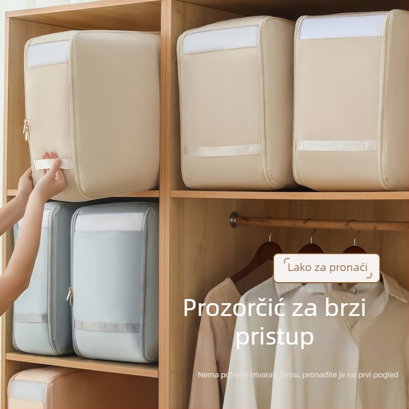 Prijenosna kompresijska torba za pokrivače, velika kapaciteta, kubnog oblika, pogodna za pokrivače, svilen posteljina i jakna s punjenjem perjem