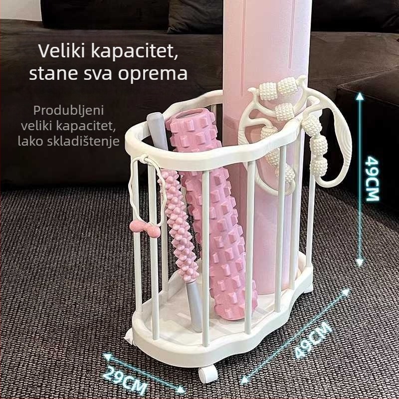 Prijenosni koš za prljavo rublje s kotačićima za kućnu kupaonicu, velik kapacitet, pogodan za dom, studentski dom i uske prostore.