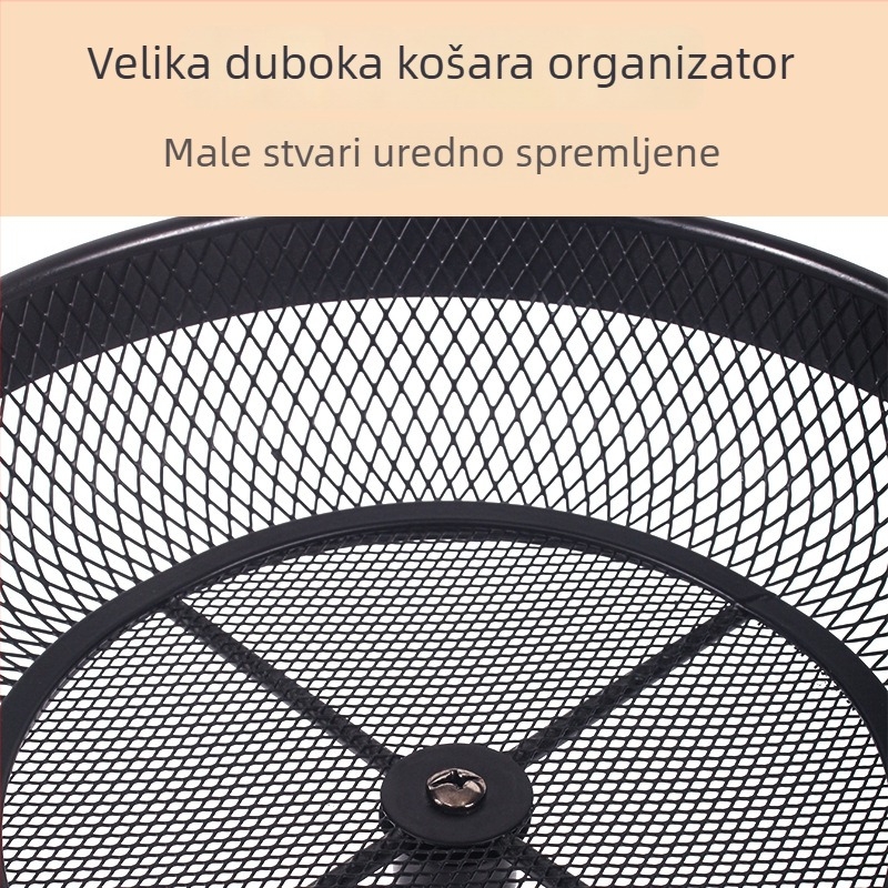 Nordijski stil željezna posuda za voće za stol, s otvorenom mrežom, za pohranu voća i kruha