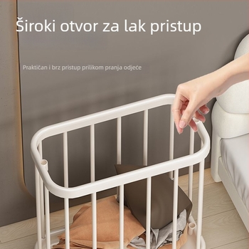 Plastični koš za rublje s kotačićima, velikog kapaciteta, za kućnu i kupaonsku upotrebu