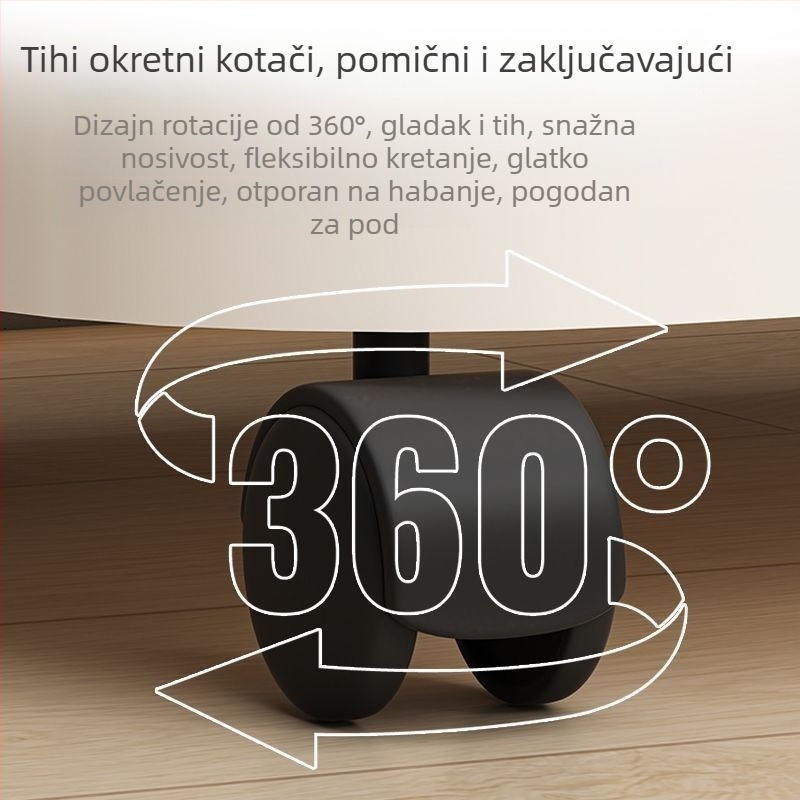 Plastični koš za rublje s kotačićima, velikog kapaciteta, za kućnu i kupaonsku upotrebu