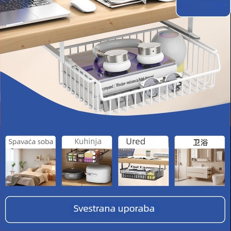 Zidni viseći košar za ured i kuhinju – bez bušenja, organizator ormara