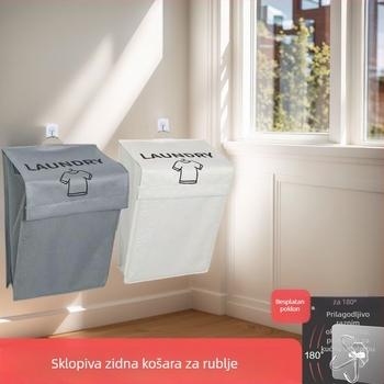 Kompaktni viseći koš za rublje s velikim kapacitetom, sklopivi za kupaonicu