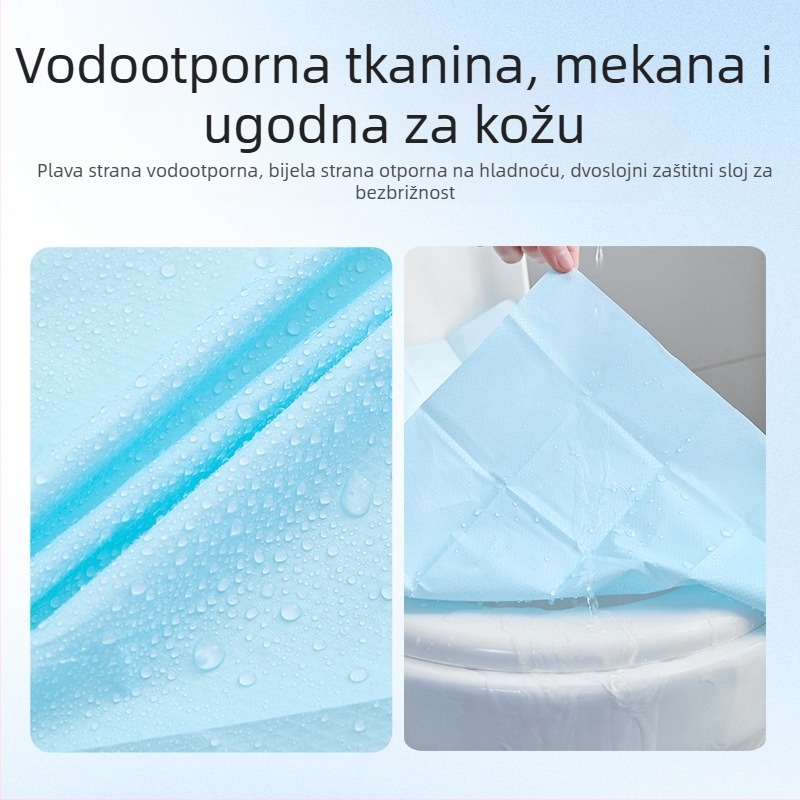 Jednokratna podloga za dasku za toaletu s potpuno pokrivenošću za majke, prijenosna za putovanja i hotele