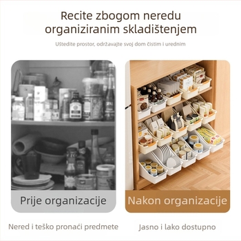 Koš za pohranu s kotačićima za kupaonu i kuhinju, stolni organizator za kozmetiku i higijenske potrepštine