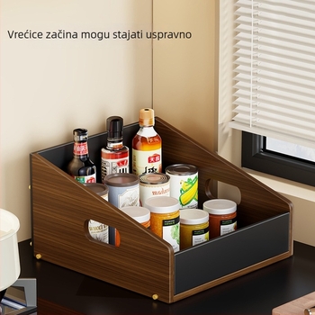 Kuhinjski stalak za začine na radnoj površini – višeslojni organizator začina, luka, đumbira i češnjaka