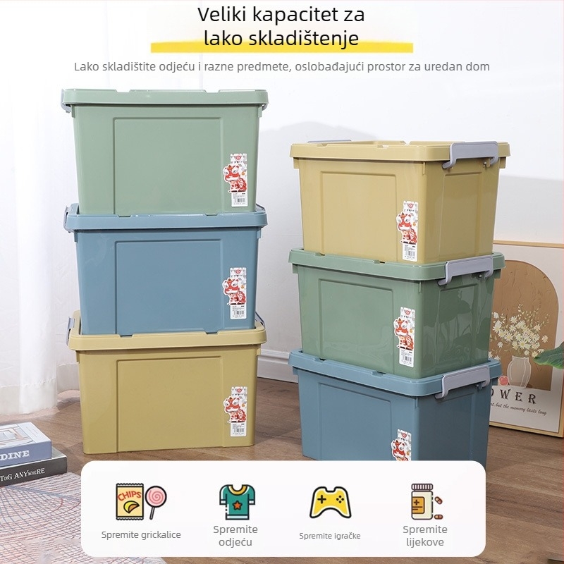 Prozirna plastična kutija za pohranu, ojačana i povećana kapaciteta, automobilski organizator, mogućnost tiska logotipa