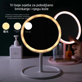 LED ogledalo za šminkanje sa osvjetljenjem, stolno, sklopno i prijenosno za studenski dom