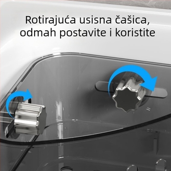 Kutni kupaonski organizator s košem za odvod i višenamjenskim spremnikom za krpe, spužvice, četkice i čelične vunice kuglice