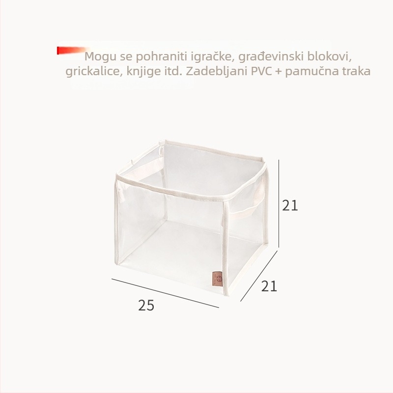 Prozirna košarica za pohranu igračaka i plišanih lutaka, višenamjenski kućni organizator velike kapacitete