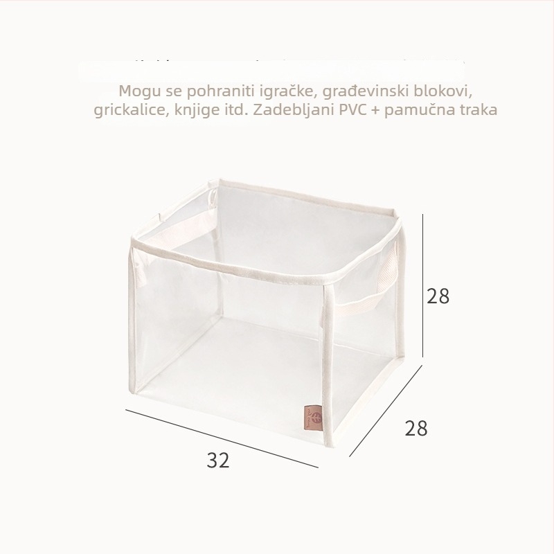 Prozirna košarica za pohranu igračaka i plišanih lutaka, višenamjenski kućni organizator velike kapacitete