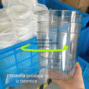 Prozirna kutija za pohranu, 6 L, ekstra velika, čvrst plastični materijal, za kuću i ured