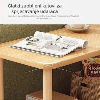 Nordijskog stila noćni stol s staklenim vrhom i spremištem