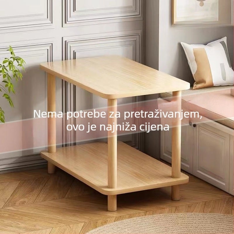 Nordijskog stila noćni stol s staklenim vrhom i spremištem