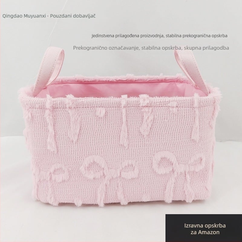 Velurova košara za pohranu s drškom, za grickalice i igračke